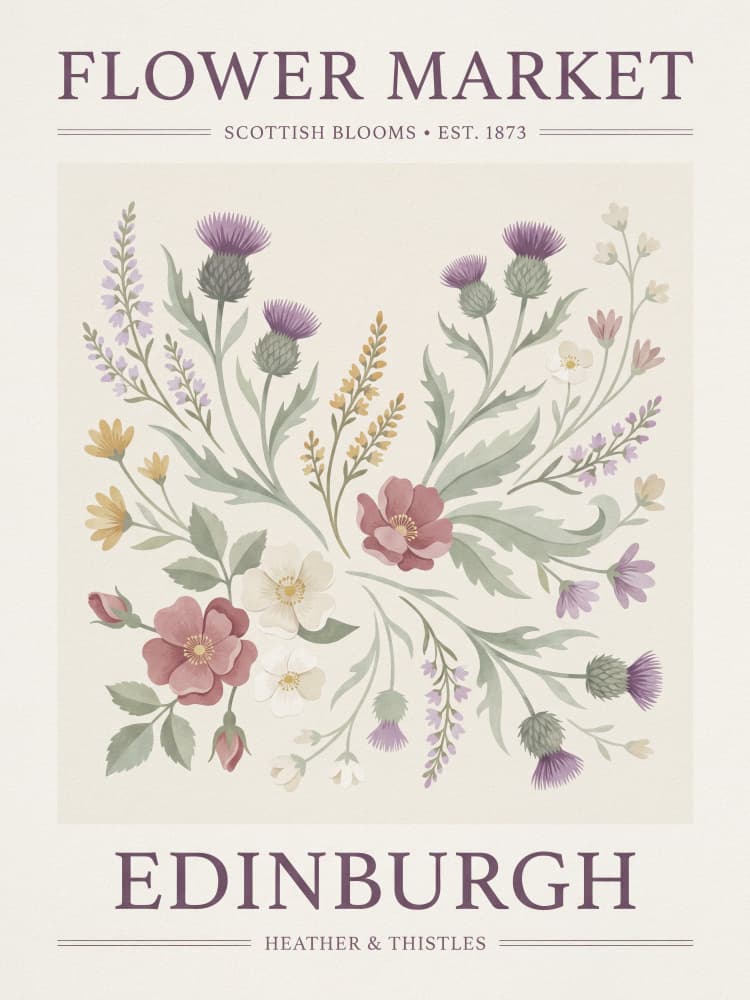 Edinburgh Flower Market by Andreas Magnusson — canvas wall art