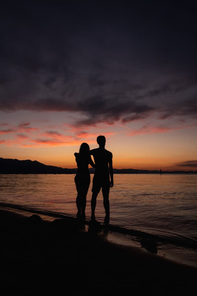 Romantic Beach Sunset by Tim Mossholder — canvas wall art