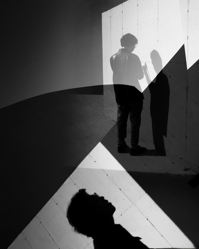 Man in Geometric Shadows by Wanjae Choi — canvas wall art