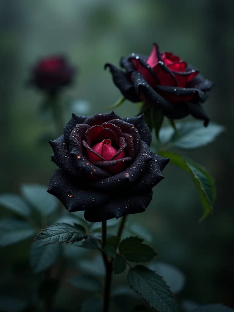 Dark Red Roses by Josie George — canvas wall art