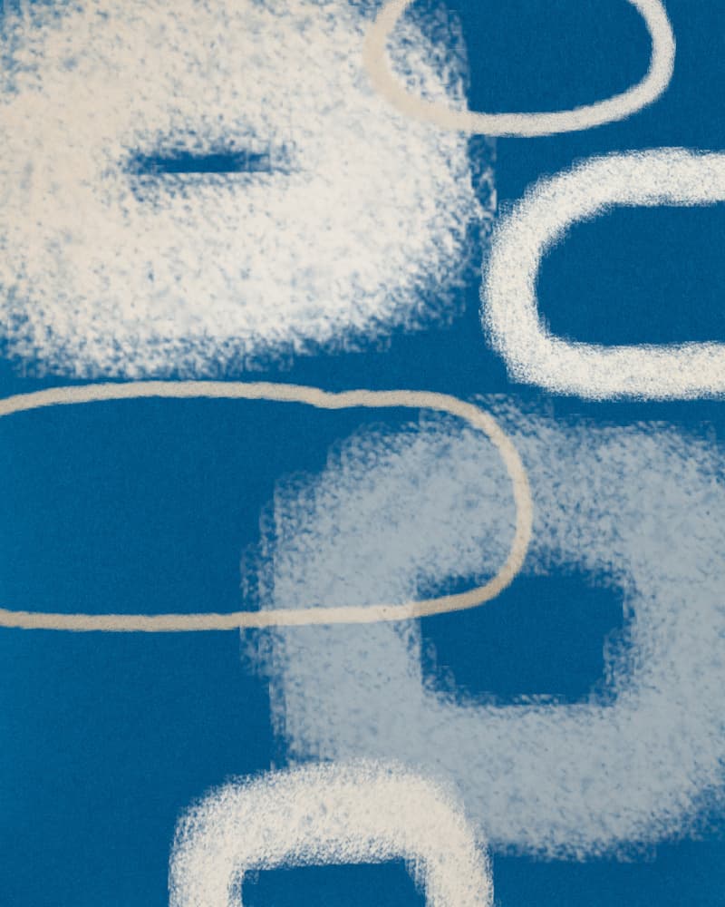 Serene Blue Abstract Forms by Diana Jahns — canvas wall art