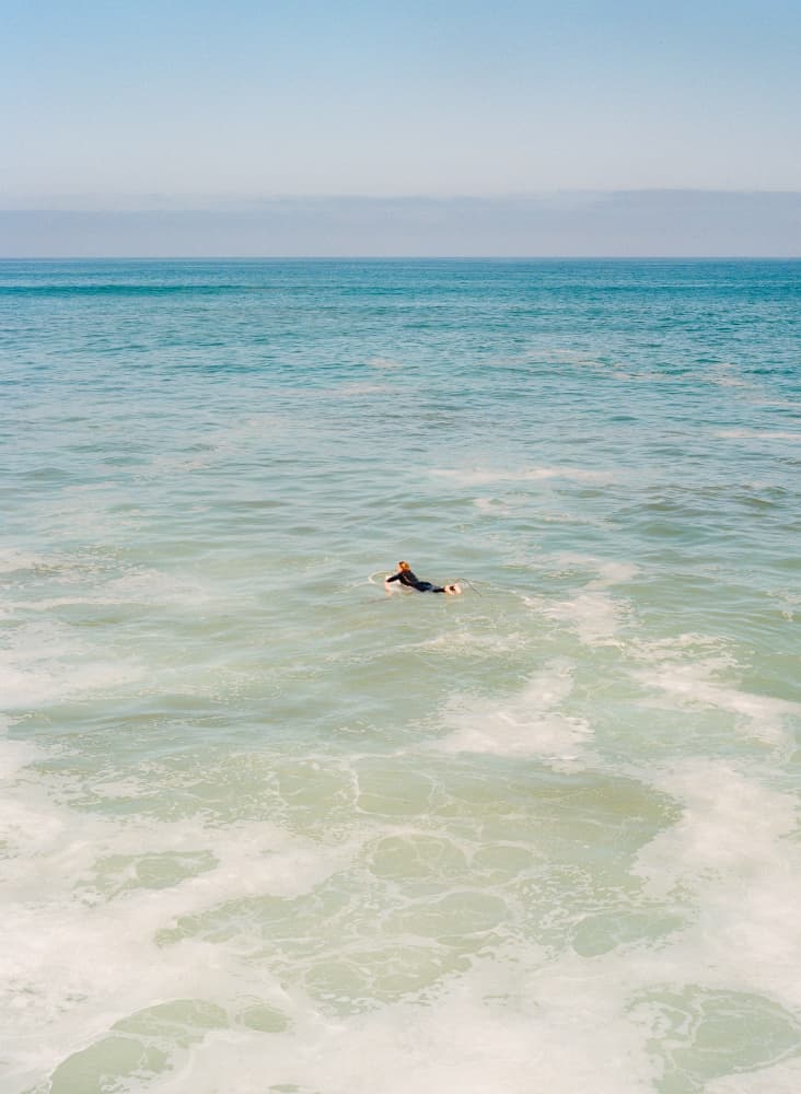 Blue Ocean Surfer by Bethany Young — canvas wall art