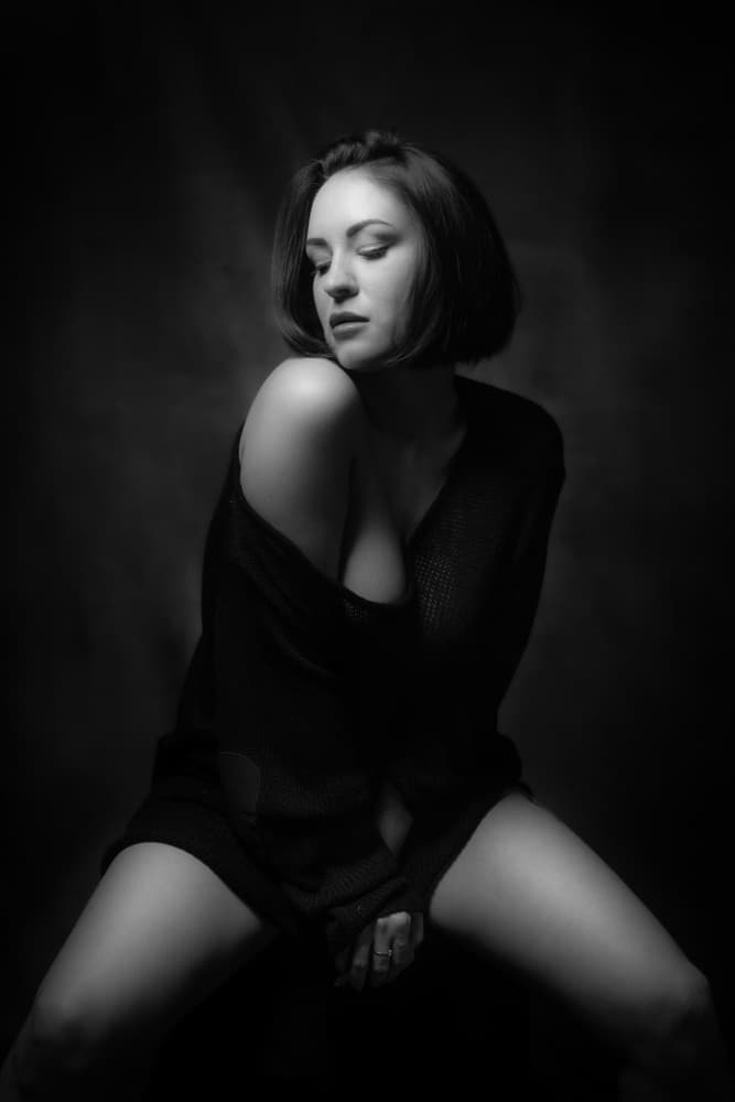 Sensual Studio Portrait by Ruth Franke — canvas wall art