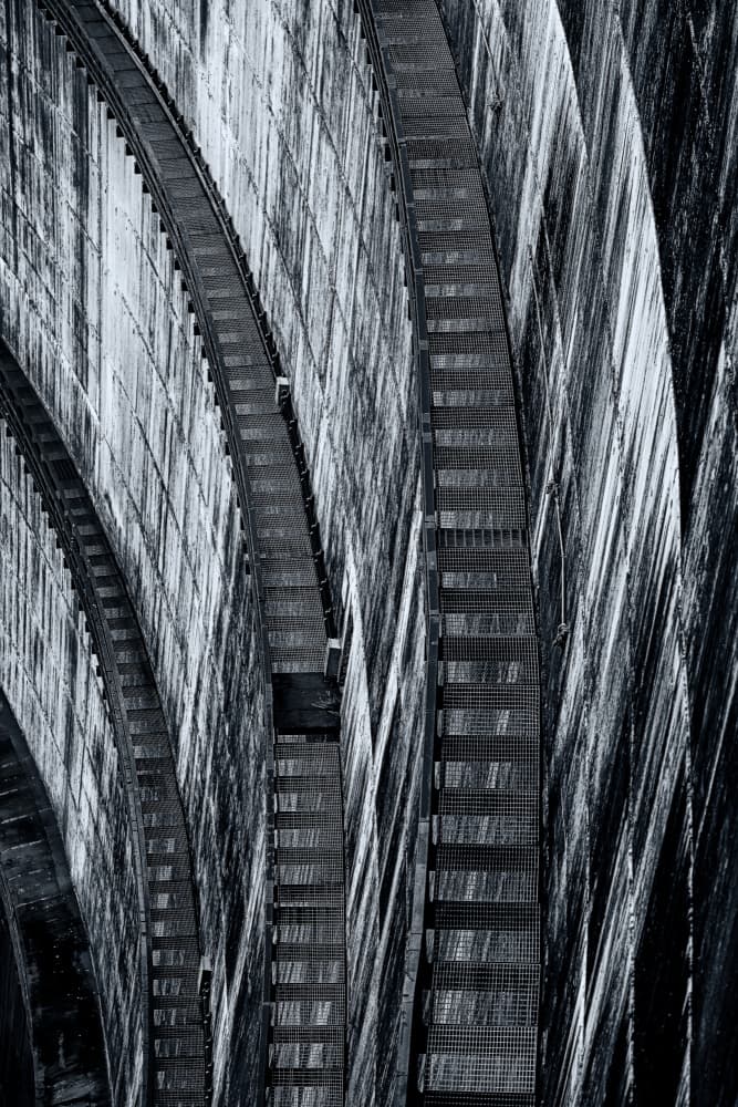 Rhythmic Concrete Curves by Amnon Eichelberg — canvas wall art