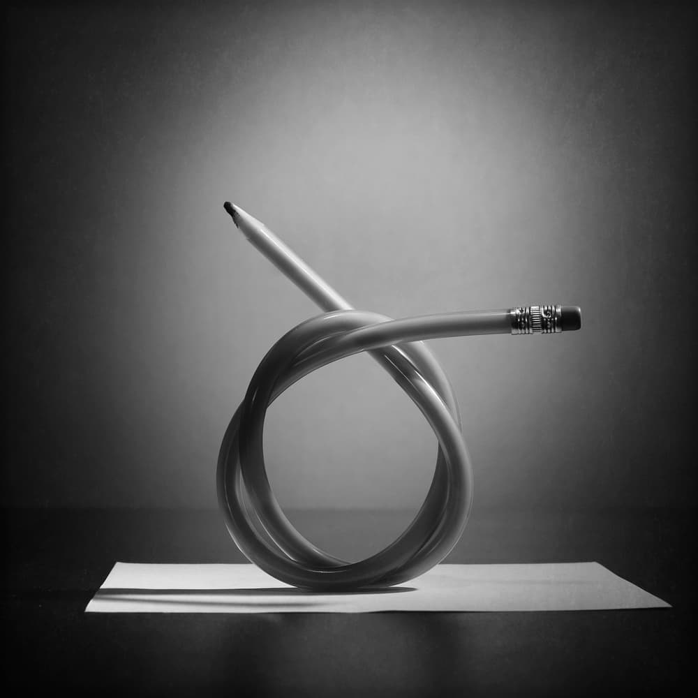 Flexible Pencil Knot by Victoria Glinka — canvas wall art