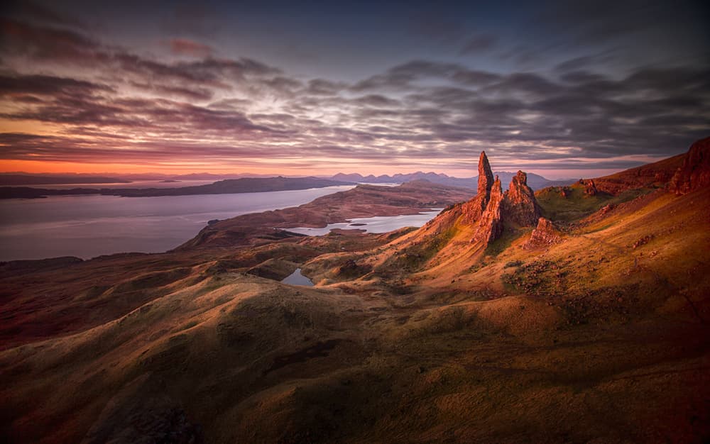 Old Man Storr Sunset by Peter Svoboda MQEP — canvas wall art