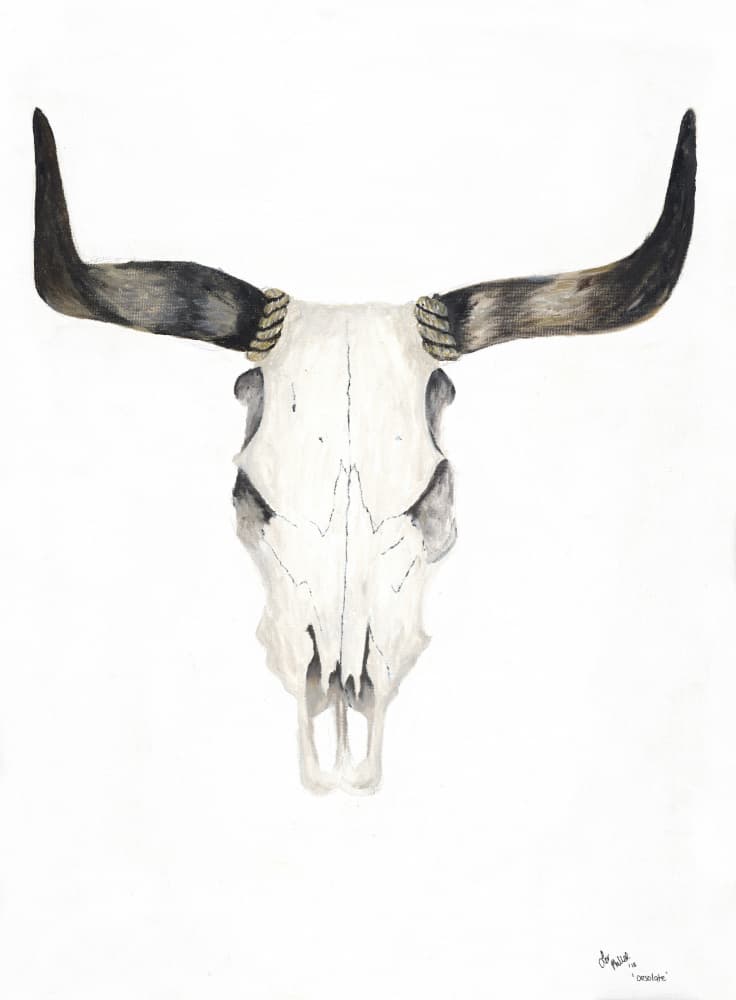 Western Bull Skull by Lor Muller — canvas wall art
