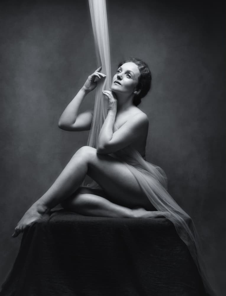 Serene Draped Woman by Catherine Wang — canvas wall art