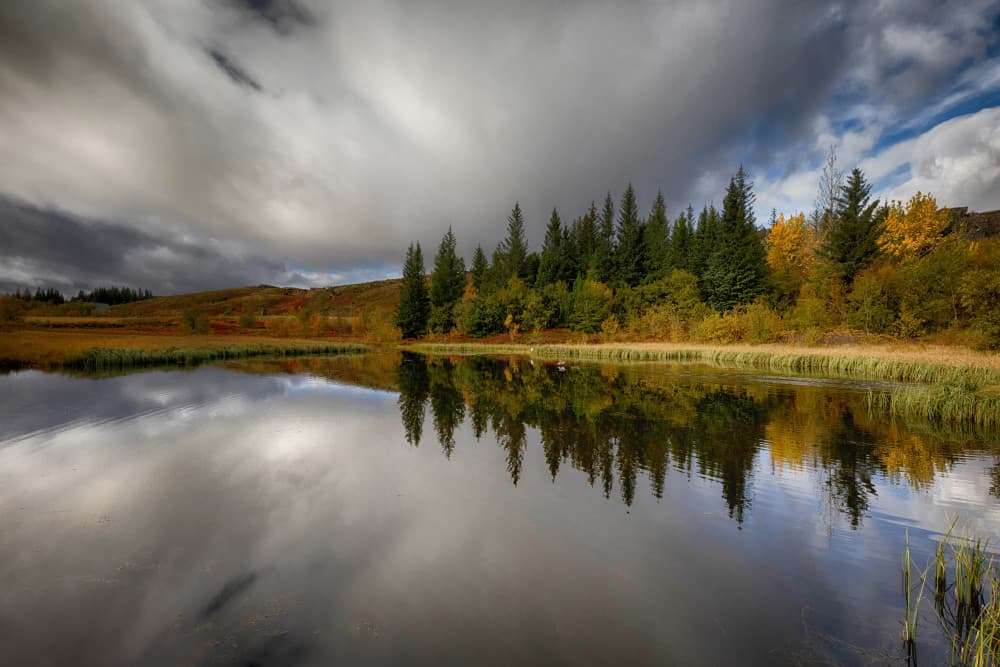 Autumn Lake Reflections by Þorsteinn H. Ingibergsson — canvas wall art