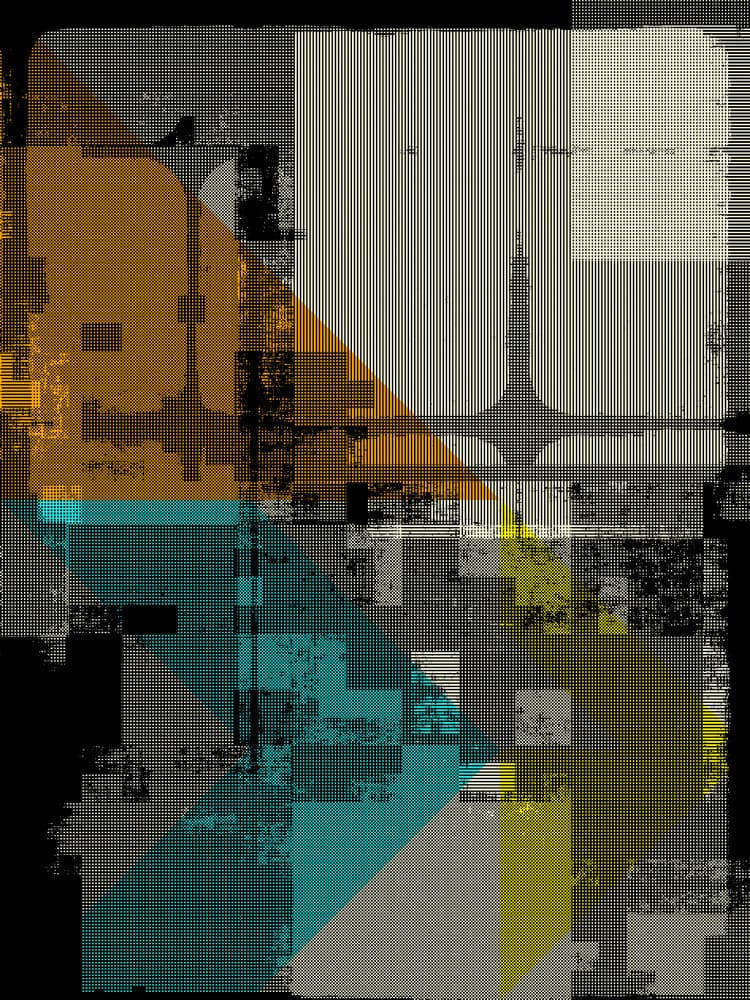 Dynamic Geometric Abstract Layers by Petr Strnad — canvas wall art