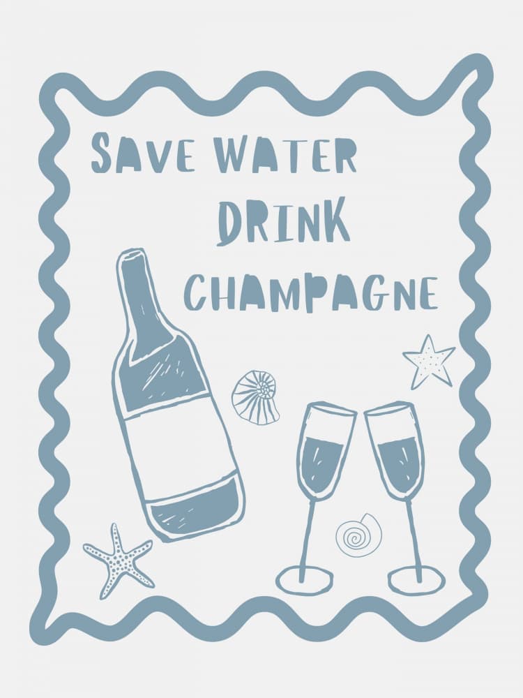 Champagne Beach Celebration by Jolly and Dash — canvas wall art