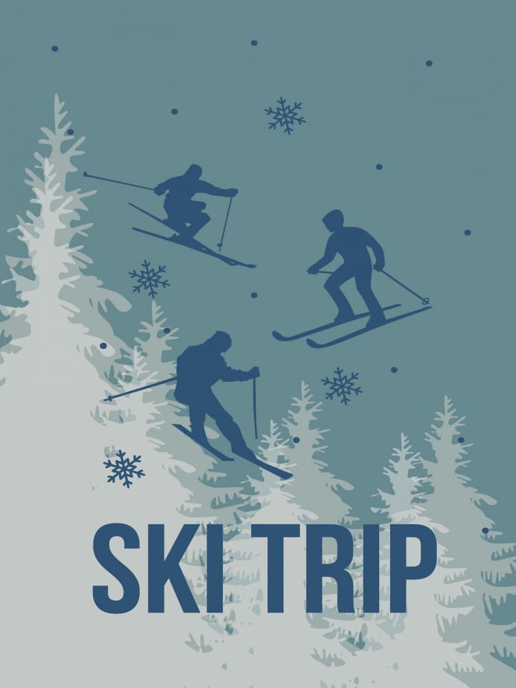 Ski Trip Adventure by Elizabeth C — canvas wall art