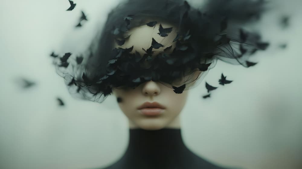Ethereal Bird Veil by Bilge Paksoylu — canvas wall art