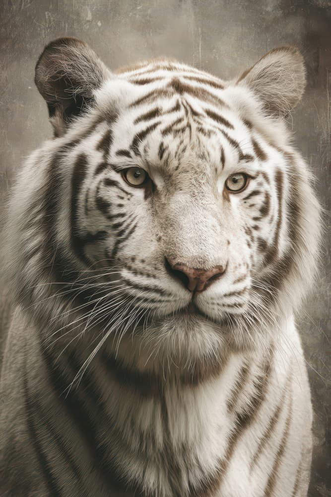 Majestic White Tiger by Rafal Kulik — canvas wall art