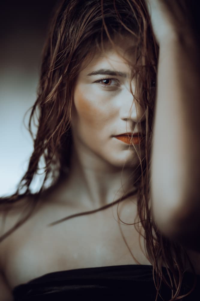 Moody Wet Hair by Hardik Pandya — canvas wall art