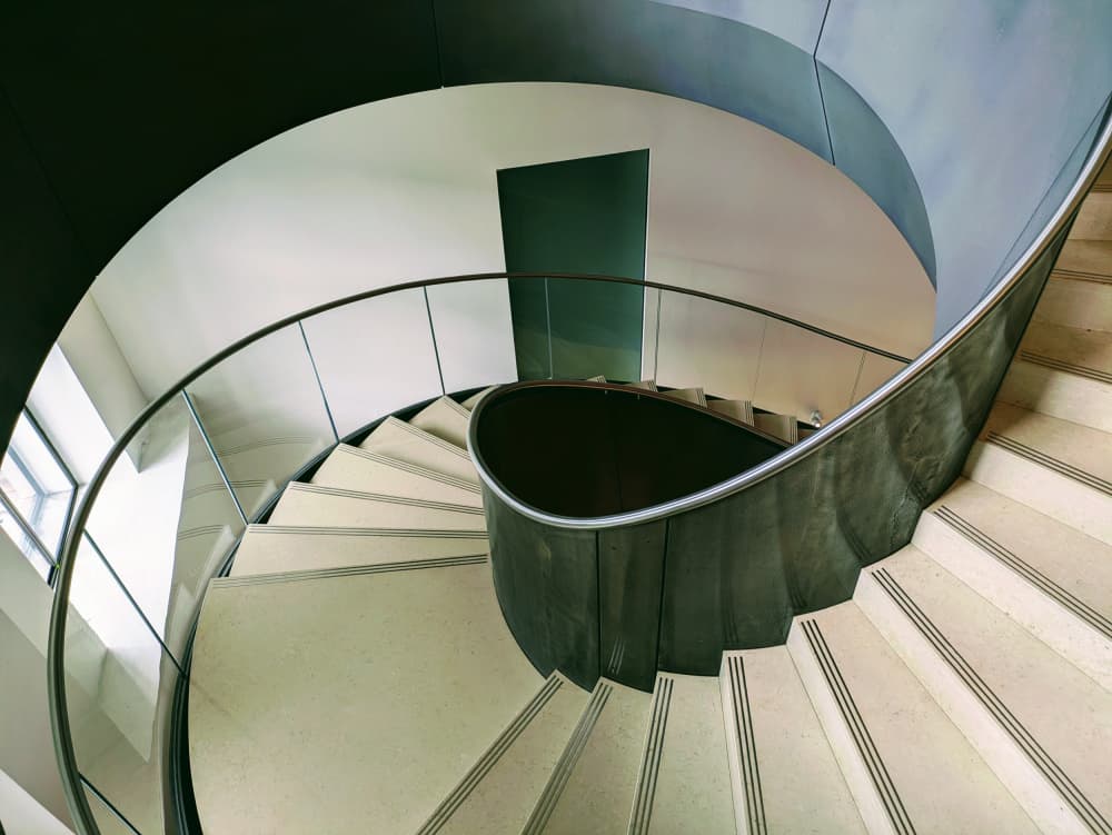 Elegant Winding Staircase by Elizabeth Allen — canvas wall art