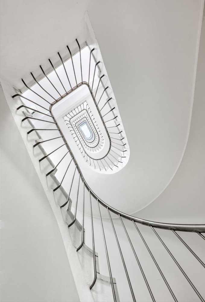 Modern Spiral Staircase by fotomarion — canvas wall art