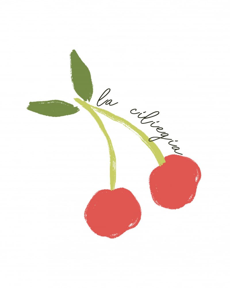 La Ciliegia Cherries by Giovanna Julião — canvas wall art
