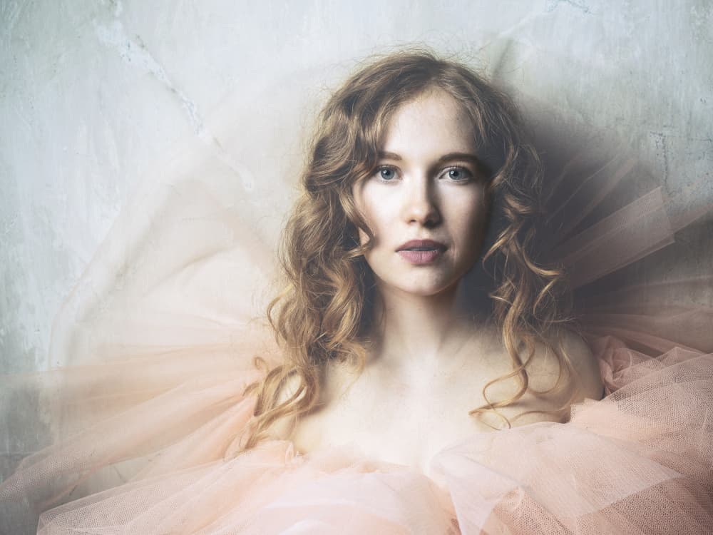 Dreamy Pink Portrait by Ruth Franke — canvas wall art