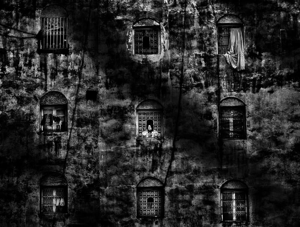 Woman In Old Window by Giovanni Cavalli — canvas wall art