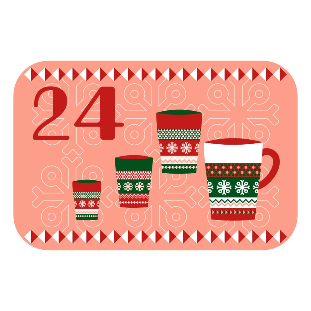Festive Advent Mugs by Marika Barsrsind β canvas wall art