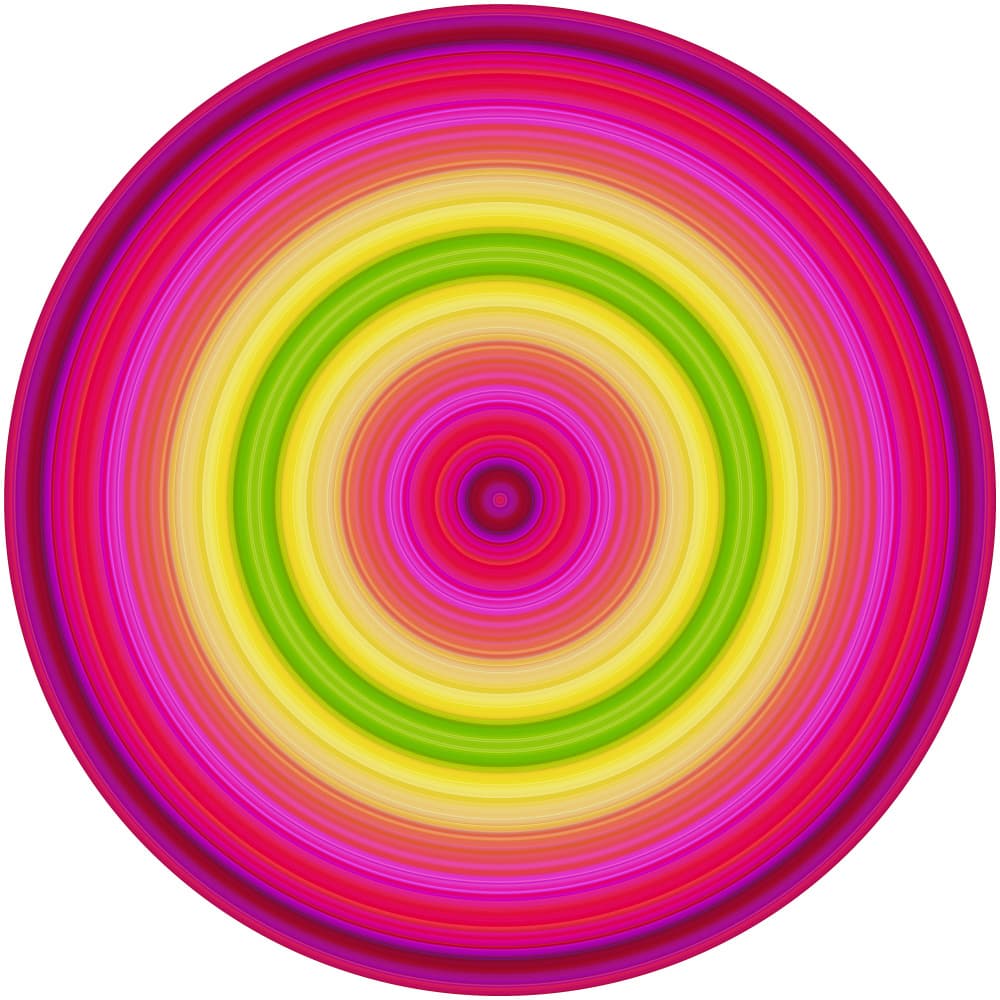 Colorful Concentric Circles by PASLIER Morgan — canvas wall art