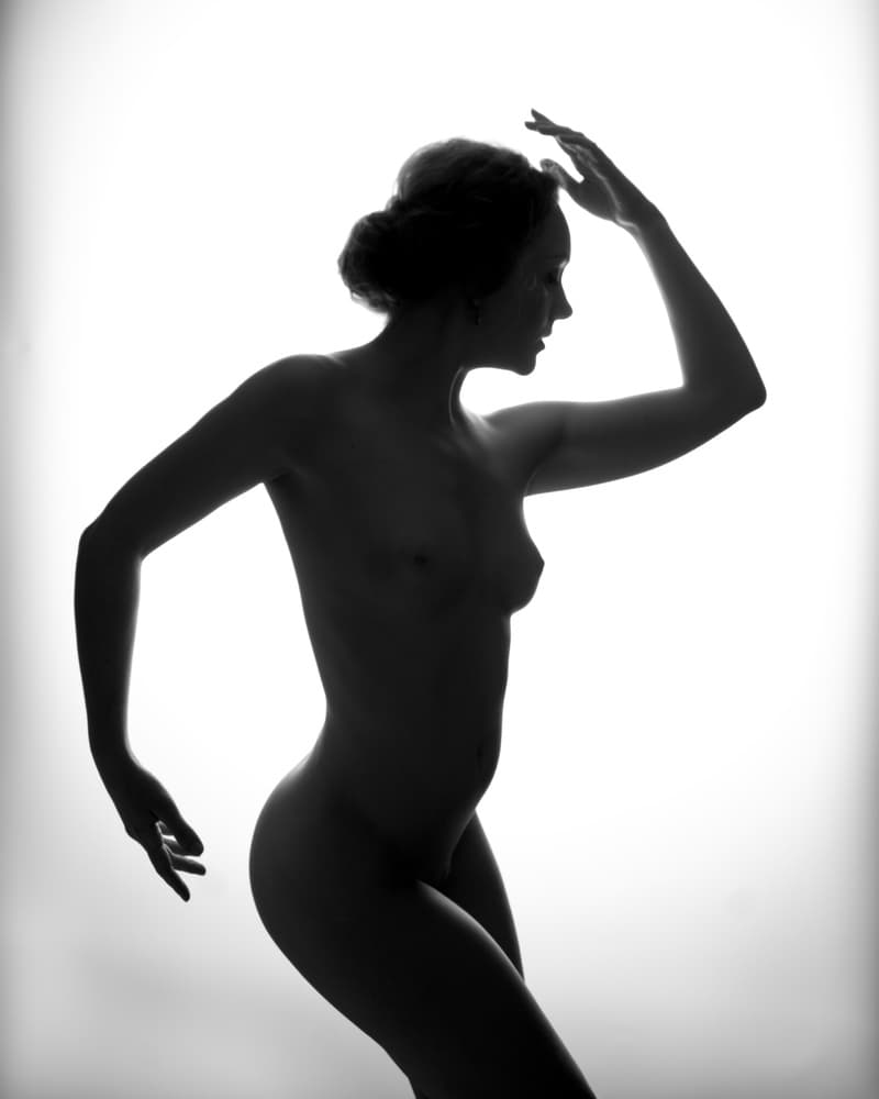Graceful Nude Profile by Mel Brackstone — canvas wall art
