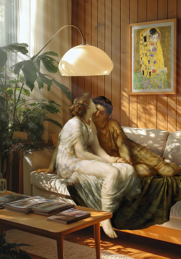 Nostalgic Kiss by Dikhotomy — canvas wall art