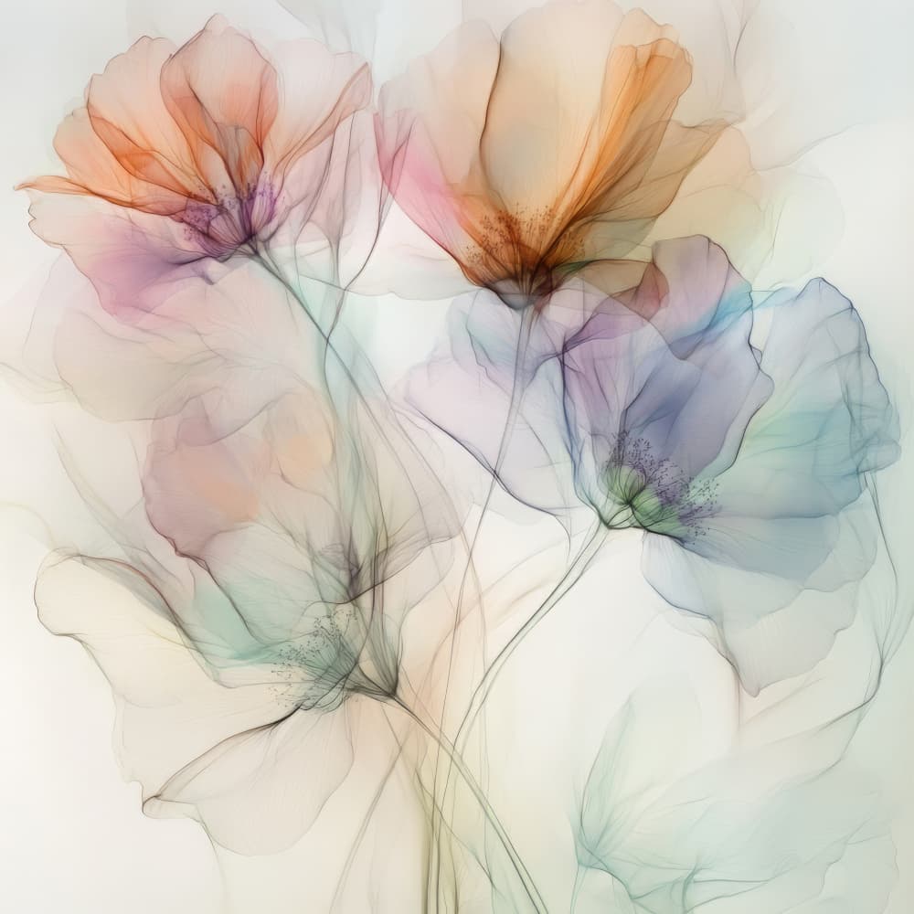 Dreamy Watercolor Flowers by Bilge Paksoylu — canvas wall art