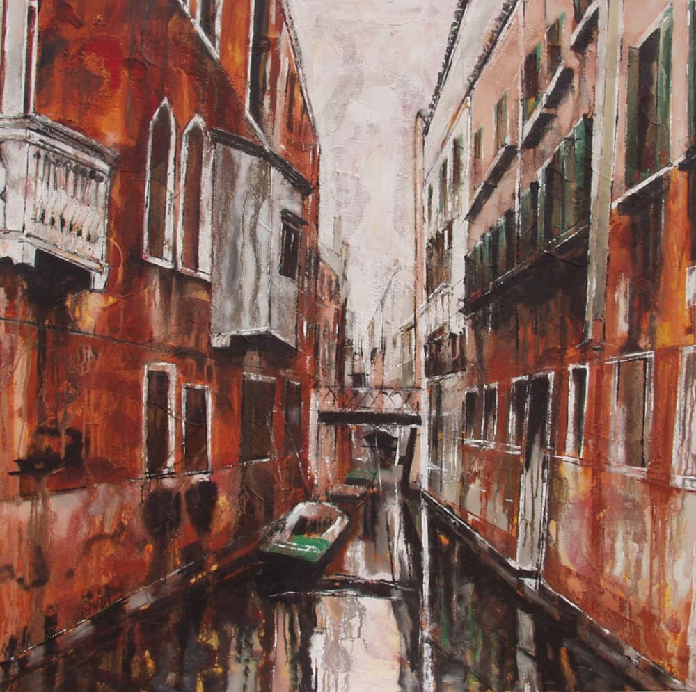 Venetian Canal Reflections by Barbara Piatti — canvas wall art