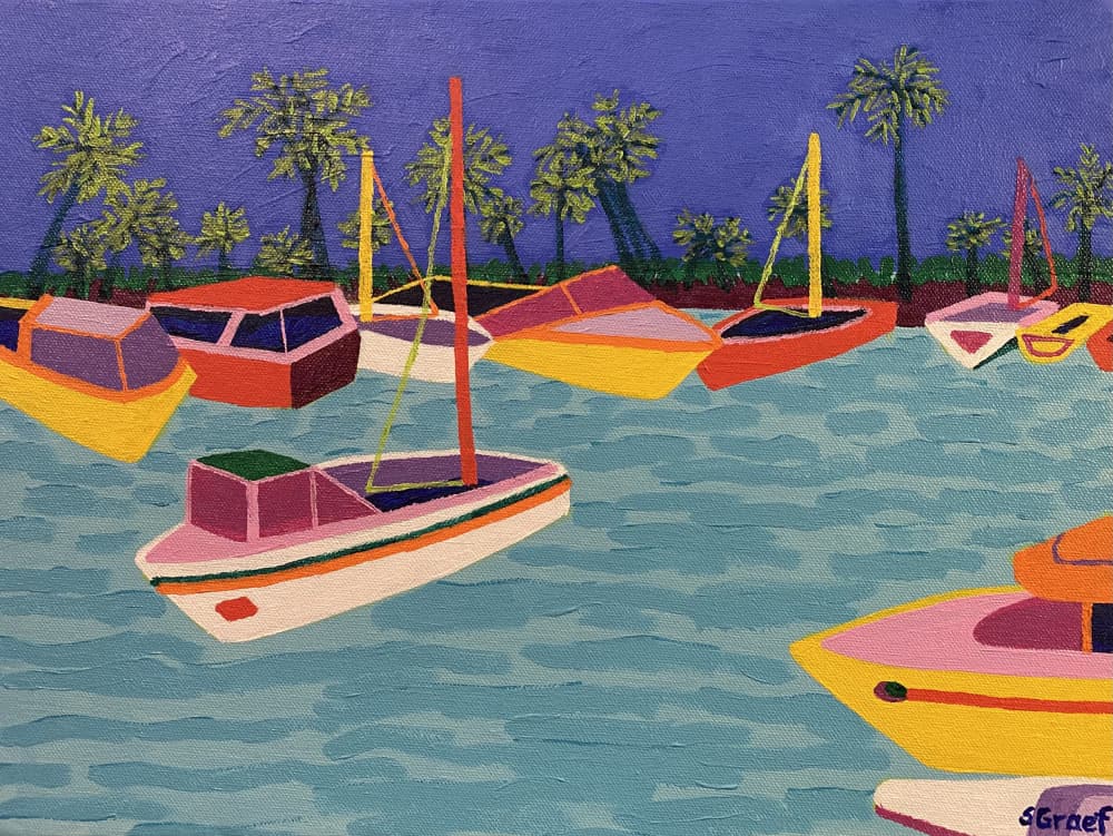 Dunedin Marina by Sue Graef — canvas wall art