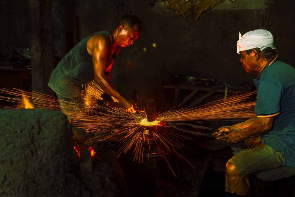 Blacksmith At The Forge by Agus Adriana — canvas wall art