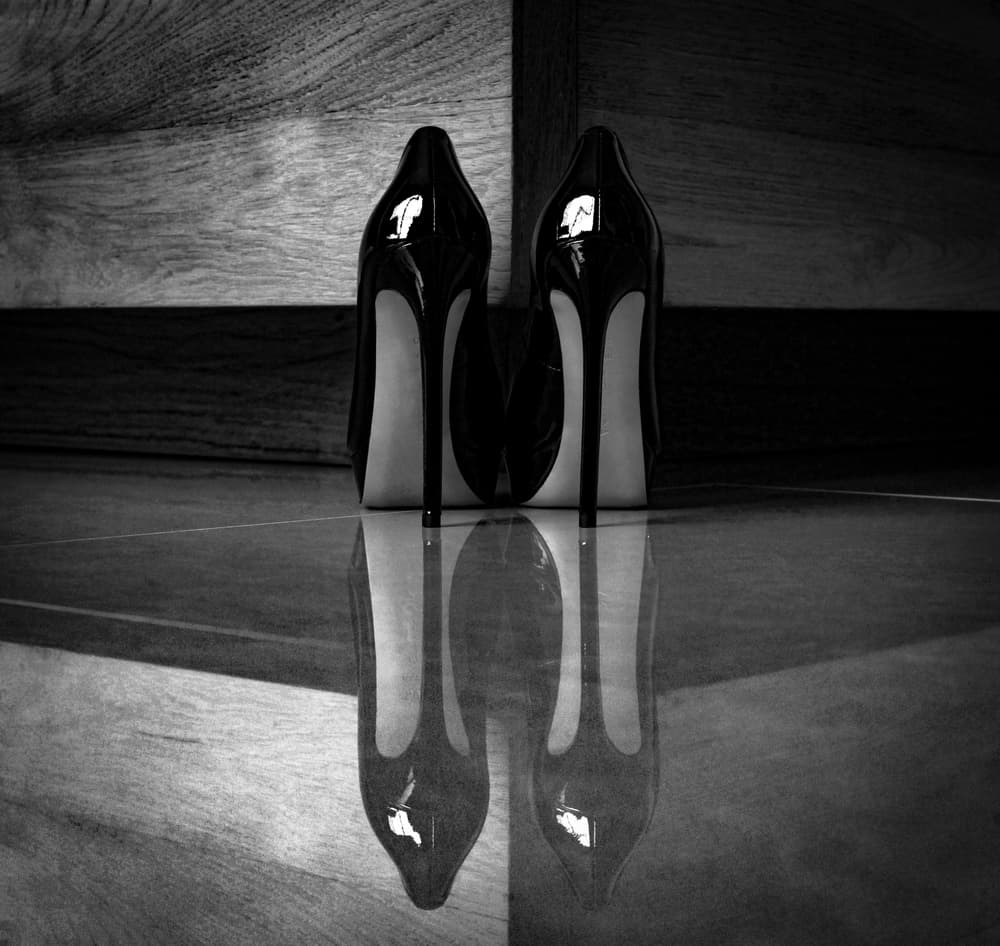 Black Heels Reflection by Erik Schottstaedt — canvas wall art