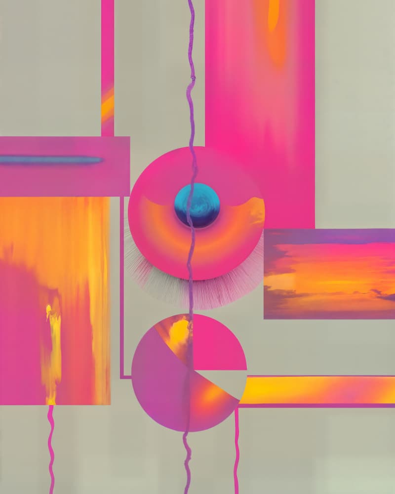 Vibrant Abstract Shapes by Uma Gokhale — canvas wall art
