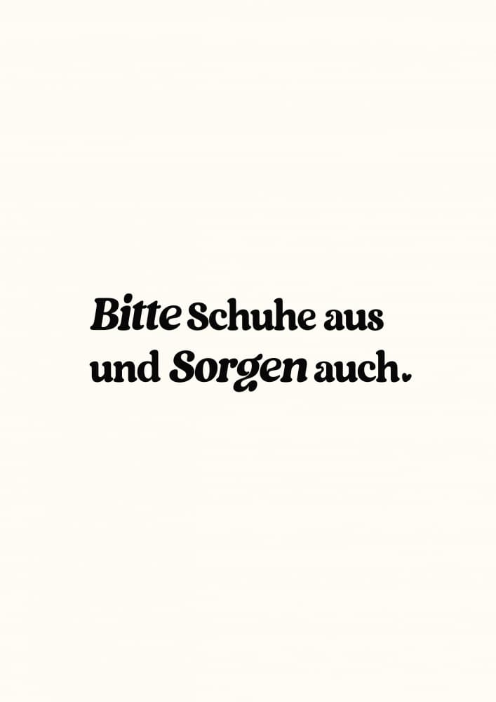 Bitte schuhe aus und sorgen auch by Treechild — canvas wall art