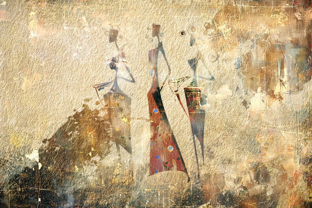 African Desert Figures by Rafal Kulik — canvas wall art
