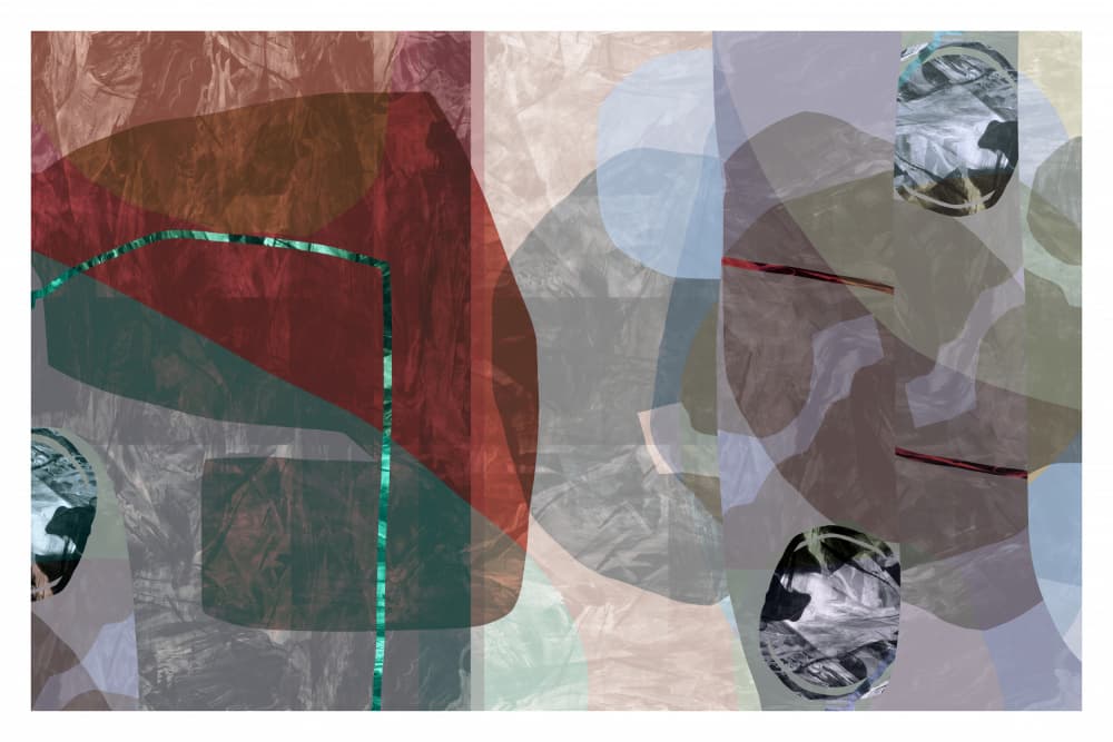 Layered Abstract Shapes by cartissi — canvas wall art