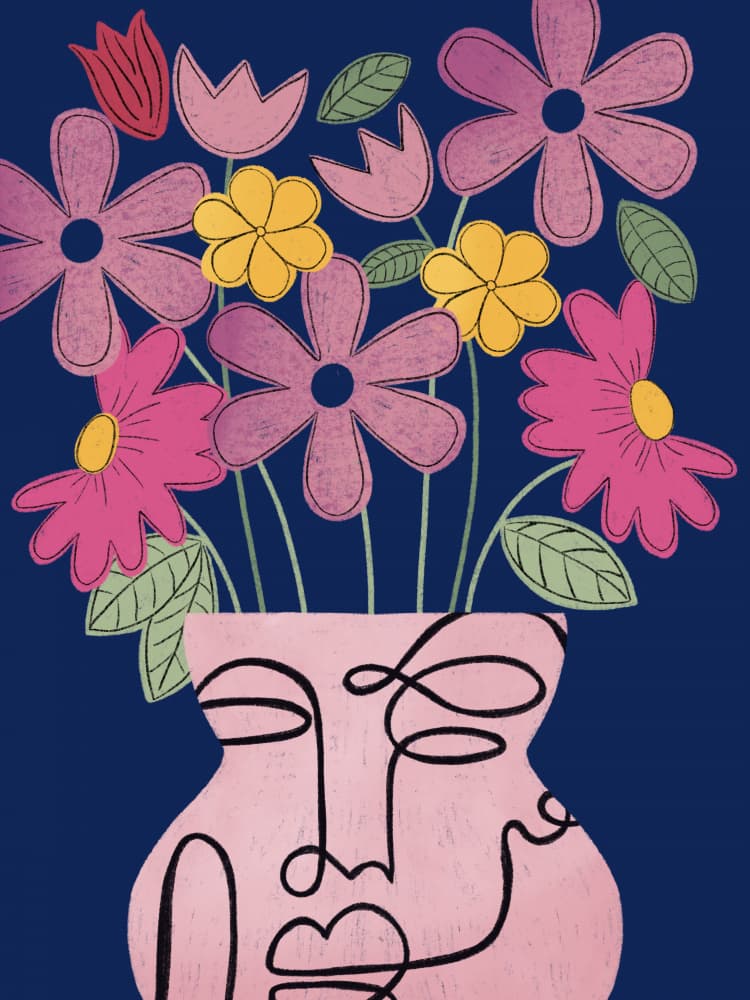 Pick Up Your Feelings by Shatha Al Dafai — canvas wall art