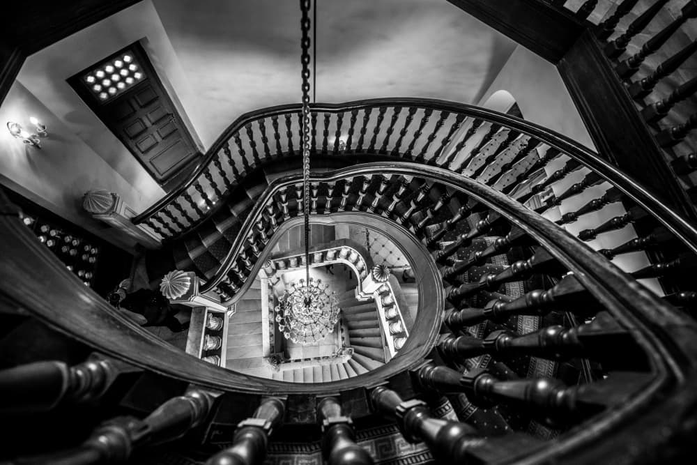 Grand Spiral Staircase by Ovi D. Pop — canvas wall art