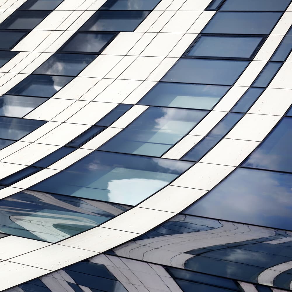 Modern Glass Facade by Jeroen van de Wiel — canvas wall art