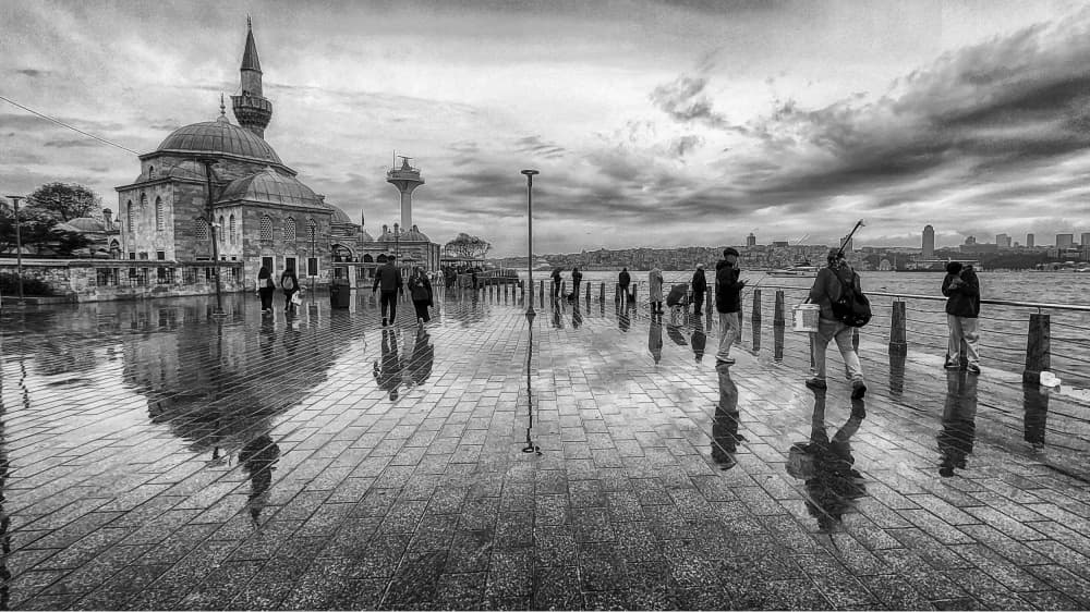 Istanbul Mosque Reflections by Zühdü Bilgin — canvas wall art