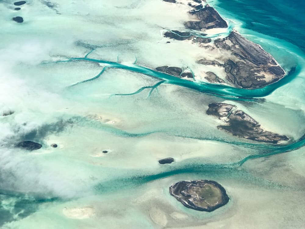 Turquoise Island Channels by Roxana Labagnara — canvas wall art