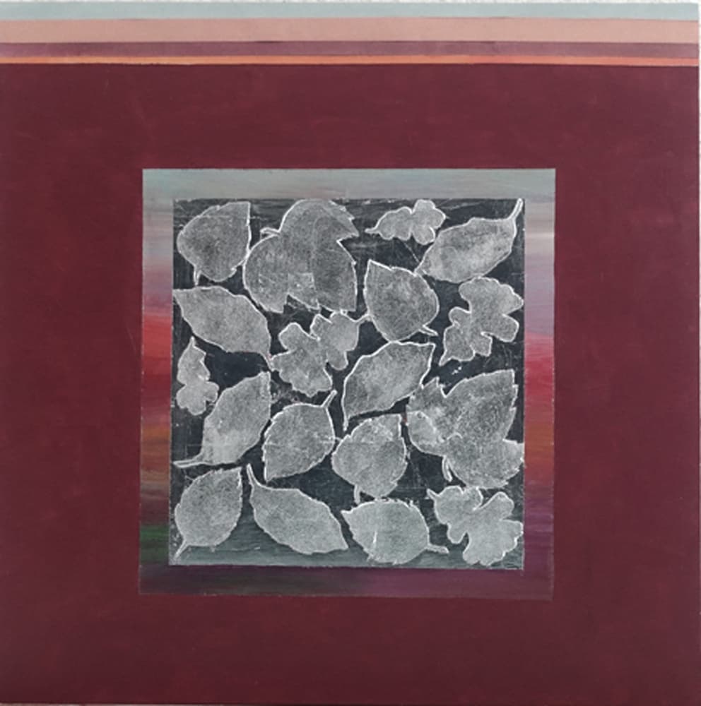 Elegant Silver Leaves by Irene Yesley — canvas wall art