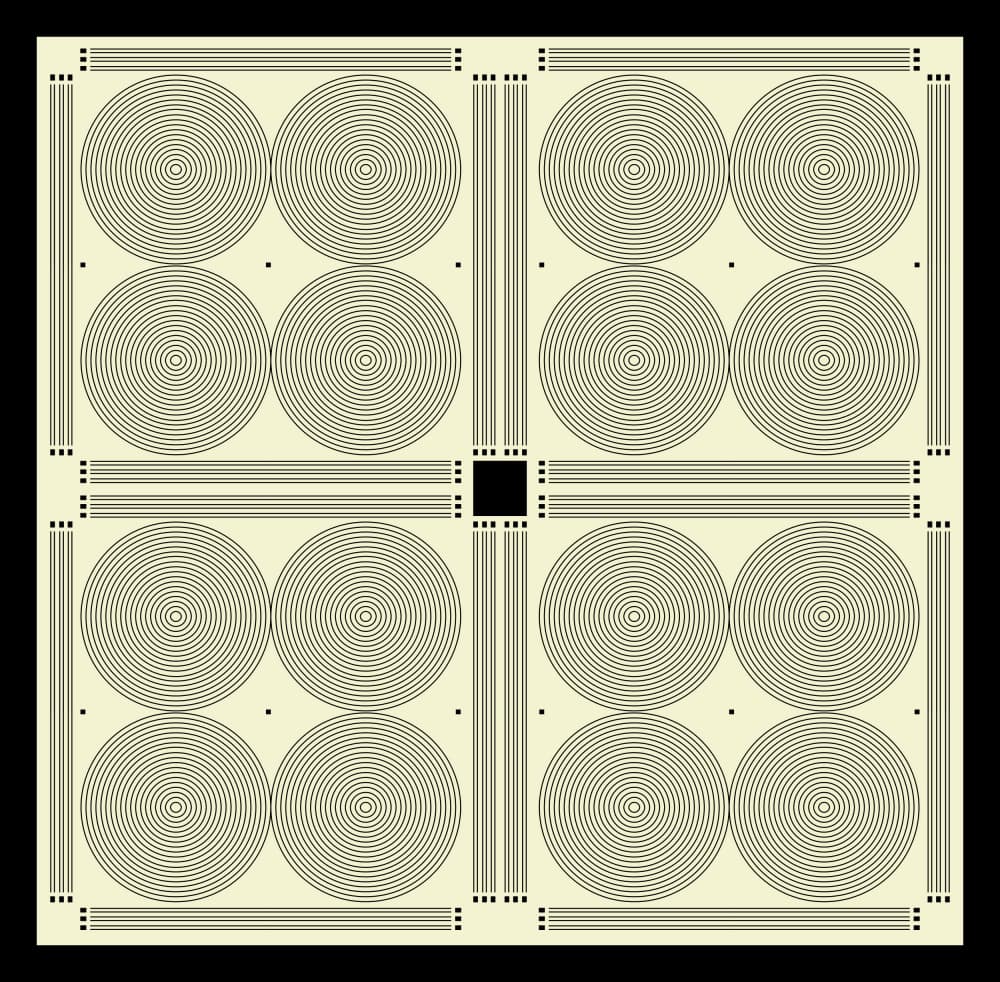 Concentric Grid Pattern by Nilesh Kulkarni — canvas wall art