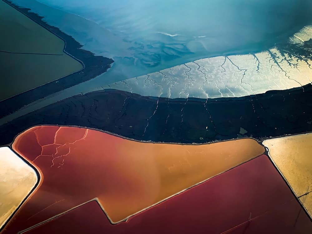 Vibrant Salt Ponds by Rob Darby — canvas wall art