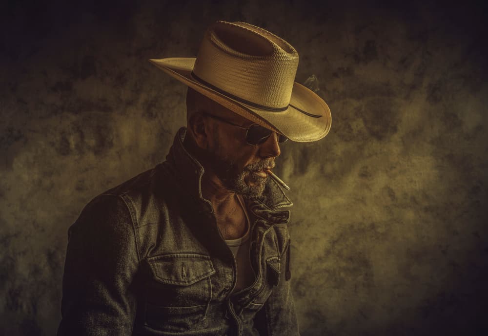 Smoky Cowboy Profile by gNo — canvas wall art