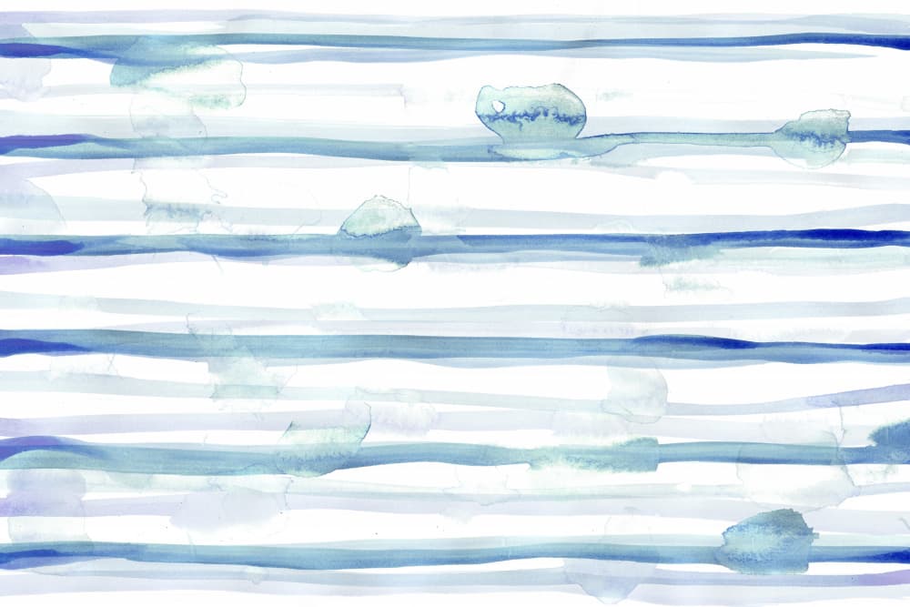 Serene Blue Stripes by amini54 — canvas wall art