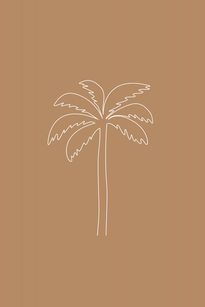 Tropical Palm Silhouette by Karen Menzenbach — canvas wall art