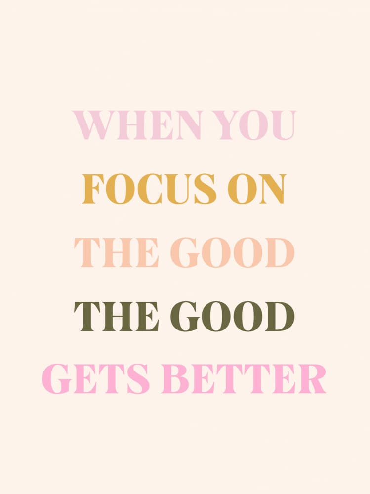 Focus On The Good by Aislinn Simmonds — canvas wall art