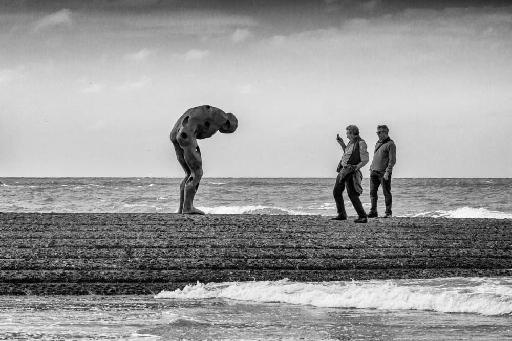 Sculpture by the Sea by Michelle Degryse — canvas wall art